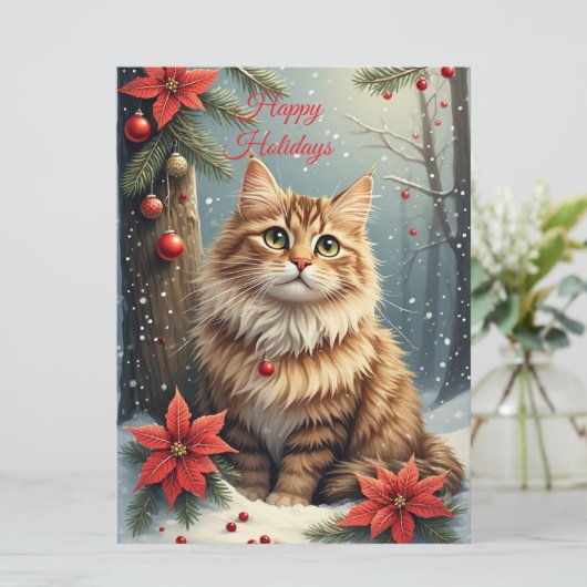 Grußkatze Karte (Stehend Vorderseite)