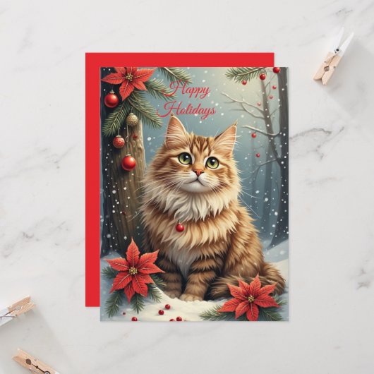 Grußkatze Karte (Vorderseite/Rückseite Beispiel)