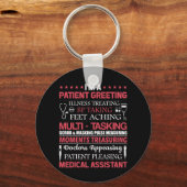 Grußkrankheit eines medizinischen Assistenten Schlüsselanhänger (Vorderseite)