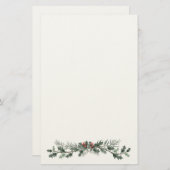 Grußmistelzweig der frohen Weihnachten und Briefpapier (Vorne/Hinten)