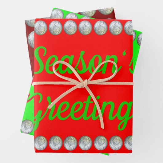 Grußpapier der Saison 3-Pack Geschenkpapier Set (Beispiel)