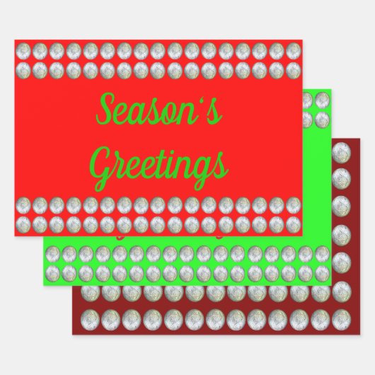 Grußpapier der Saison 3-Pack Geschenkpapier Set (Set)