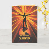 Grußpreis für weltbeste Tochter Karte (Gelbe Blume)