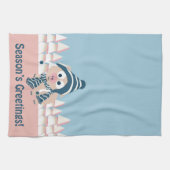 Grußschwein der Jahreszeit Küchentuch (Horizontal)