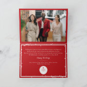 Grußveranstaltung für klassisches Siegel Foto Feiertagskarte (Innenseite)