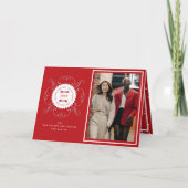 Grußveranstaltung für klassisches Siegel Foto Feiertagskarte (Vorderseite)