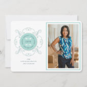 Grußveranstaltung für klassisches Siegel Foto Feiertagskarte (Vorderseite)