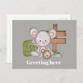 Grußwanderkarte hinzufügen ankündigungspostkarte (Vorne/Hinten)