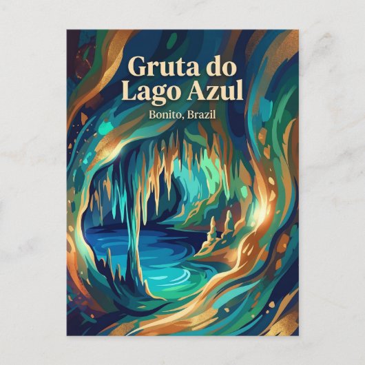 Gruta do Lago Azul Brazil Postkarte (Vorderseite)