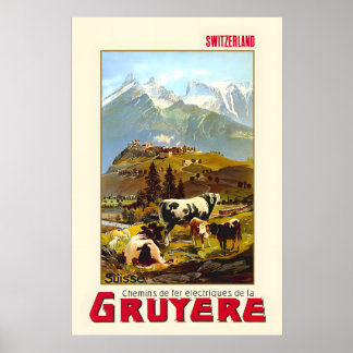 Gruyère Freiburg Schweizer Schweiz Berge Alpen Poster