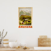 Gruyère, Suisse Schweiz Vintage Travel Poster (Küche)