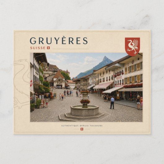 Gruyères - Schweiz Postkarte (Vorderseite)