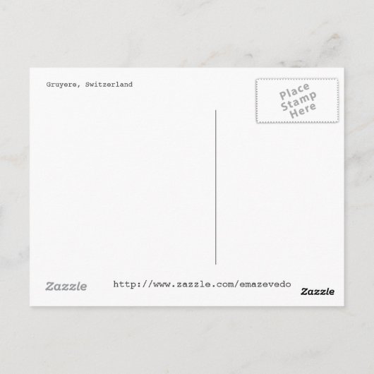 Gruyères, Switzerland postcard Postkarte (Rückseite)