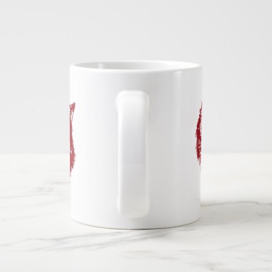 Gry Wolf in Rot Jumbo-Tasse (Rückseite)