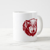 Gry Wolf in Rot Jumbo-Tasse (Vorderseite Rechts)