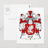 Gryf Familienwappen Postkarte (Vorne/Hinten)