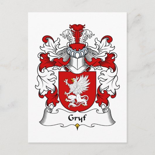 Gryf Familienwappen Postkarte (Vorderseite)