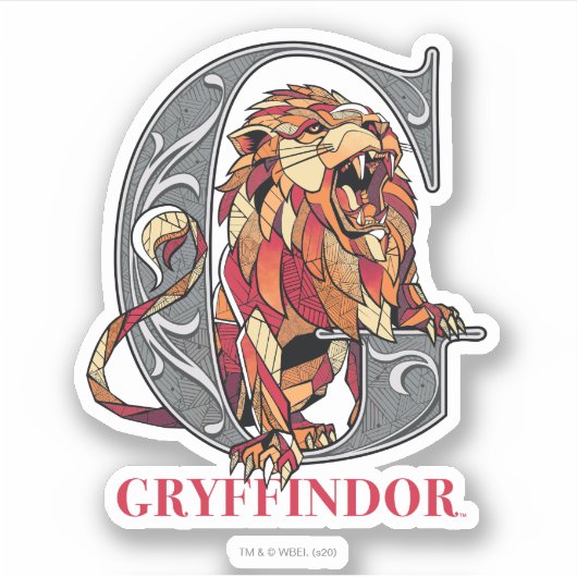 GRYFFINDOR™ Crosshatched Emblem Aufkleber (Vorderseite)