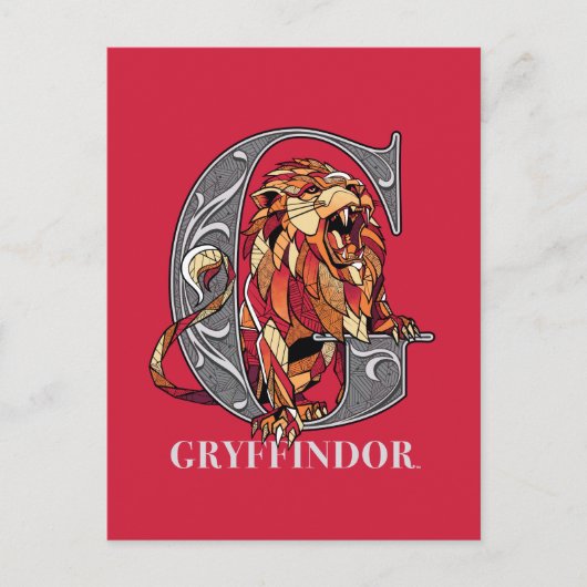 GRYFFINDOR™ Crosshatched Emblem Einladungspostkarte (Vorderseite)