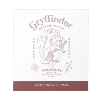 GRYFFINDOR™ Entschlossenheit Mut Tapferkeit Wappen Notizblock