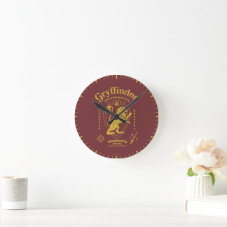 GRYFFINDOR™ Entschlossenheit Mut Tapferkeit Wappen Runde Wanduhr