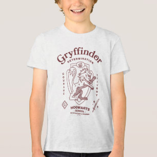 GRYFFINDOR™ Entschlossenheit Mut Tapferkeit Wappen Tri-Blend Shirt