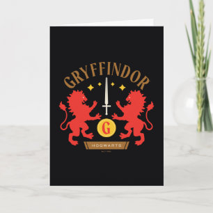 GRYFFINDOR™ Haus Doppel-Löwen-Schwert Grafik Karte