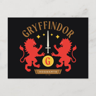 GRYFFINDOR™ Haus Doppellöwenschwert Grafik Postkarte