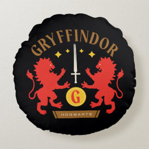 GRYFFINDOR™ Haus Doppellöwenschwert Grafik Rundes Kissen