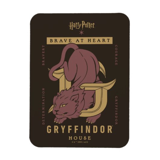 GRYFFINDOR™ House Brave at Heart Magnet (Vertikal)