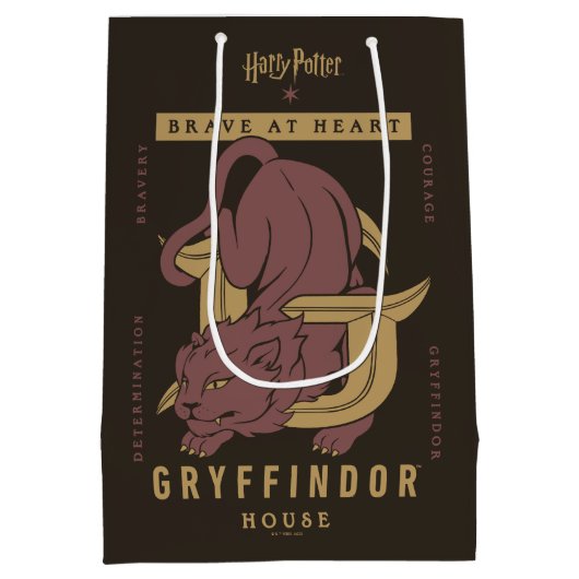 GRYFFINDOR™ House Brave at Heart Mittlere Geschenktüte (Rückseite)