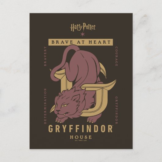 GRYFFINDOR™ House Brave at Heart Postkarte (Vorderseite)