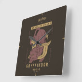 GRYFFINDOR™ House Brave at Heart Quadratische Wanduhr (Winkel)