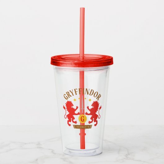GRYFFINDOR™ House Double Lion Sword Graphic Acryltrinkbecher (Vorderseite)