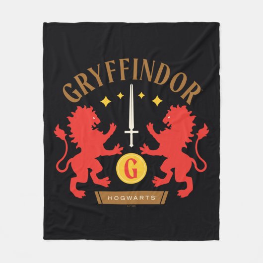 GRYFFINDOR™ House Double Lion Sword Graphic Fleecedecke (Vorderseite)