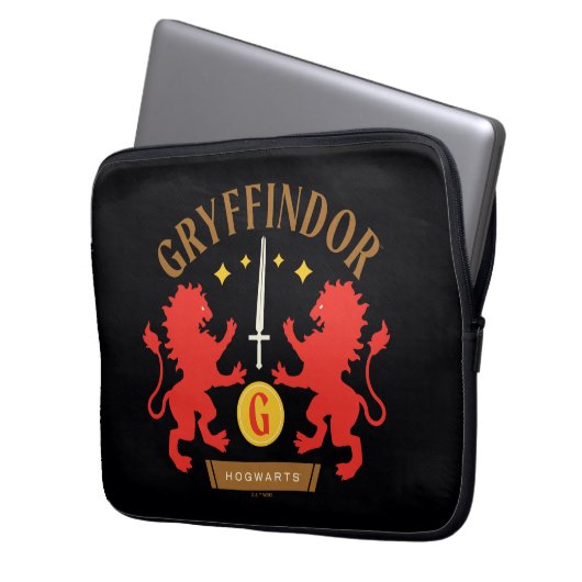 GRYFFINDOR™ House Double Lion Sword Graphic Laptopschutzhülle (Vorderseite Links)