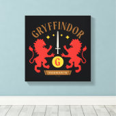GRYFFINDOR™ House Double Lion Sword Graphic Leinwanddruck (Insitu (Holzboden))