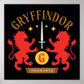 GRYFFINDOR™ House Double Lion Sword Graphic Poster (Vorne)