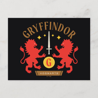 GRYFFINDOR™ House Double Lion Sword Graphic Postkarte