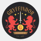 GRYFFINDOR™ House Double Lion Sword Graphic Runder Aufkleber (Vorderseite)