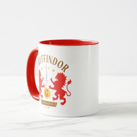 GRYFFINDOR™ House Double Lion Sword Graphic Tasse (Vorderseite Links)