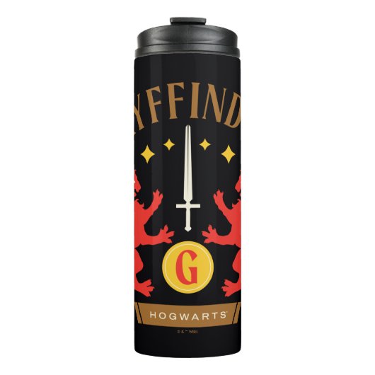 GRYFFINDOR™ House Double Lion Sword Graphic Thermosbecher (Vorderseite)
