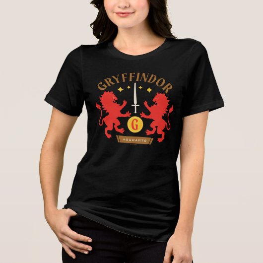 GRYFFINDOR™ House Double Lion Sword Graphic Tri-Blend Shirt (Vorderseite)