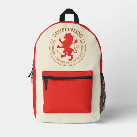 GRYFFINDOR™ Red Lion House Pride Abzeichen Bedruckter Rucksack (Vorderseite)
