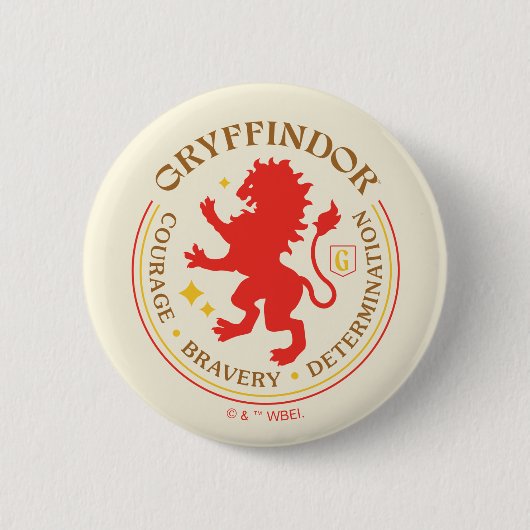 GRYFFINDOR™ Red Lion House Pride Abzeichen Button (Vorderseite)