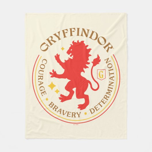 GRYFFINDOR™ Red Lion House Pride Abzeichen Fleecedecke (Vorderseite)