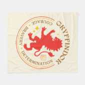 GRYFFINDOR™ Red Lion House Pride Abzeichen Fleecedecke (Vorderseite (Horizontal))