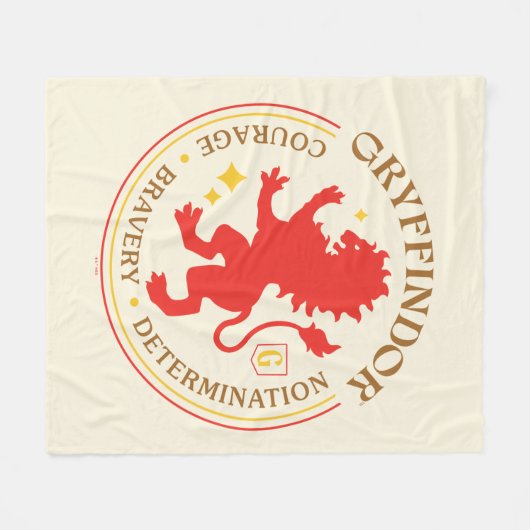 GRYFFINDOR™ Red Lion House Pride Abzeichen Fleecedecke (Vorderseite (Horizontal))