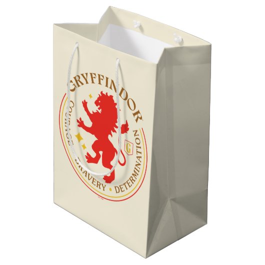 GRYFFINDOR™ Red Lion House Pride Abzeichen Mittlere Geschenktüte (Rückseite Schrägansicht)