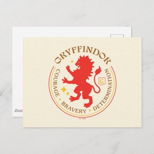 GRYFFINDOR™ Red Lion House Pride Abzeichen Postkarte (Vorne/Hinten)